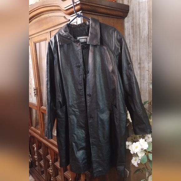 Excelled Collection Jackets & Blazers - Excelled Black Genuine Leather Coat (XL)